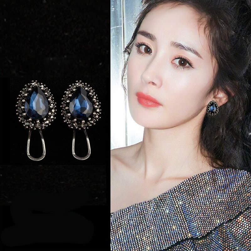 Water Drop Blue Rhinestone Earrings, Jewellery, Earrings & Drops Free ...