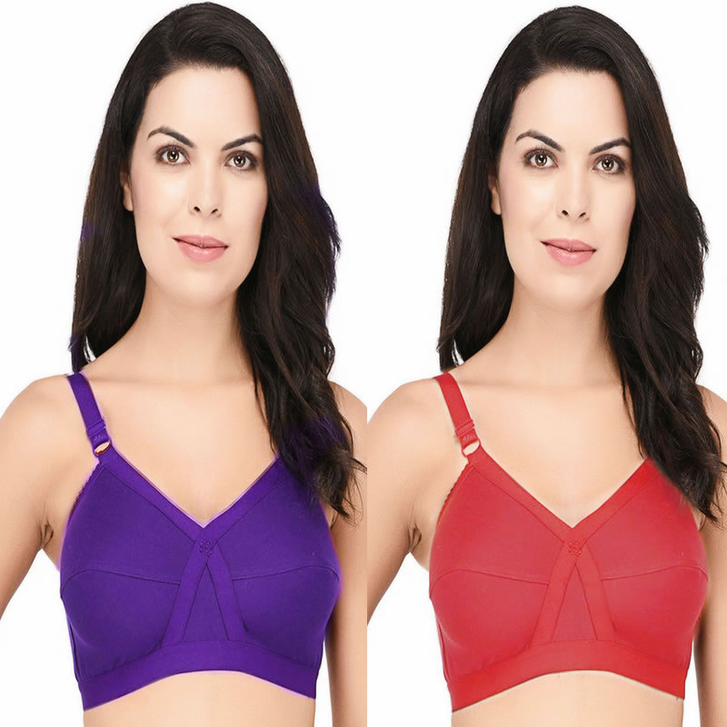 Vanila Lingerie B Cup Double Layered Bra with Hosiery Cotton( Size 38, Pack  of 2) Women Everyday Non Padded Bra - Buy Vanila Lingerie B Cup Double  Layered Bra with Hosiery Cotton(