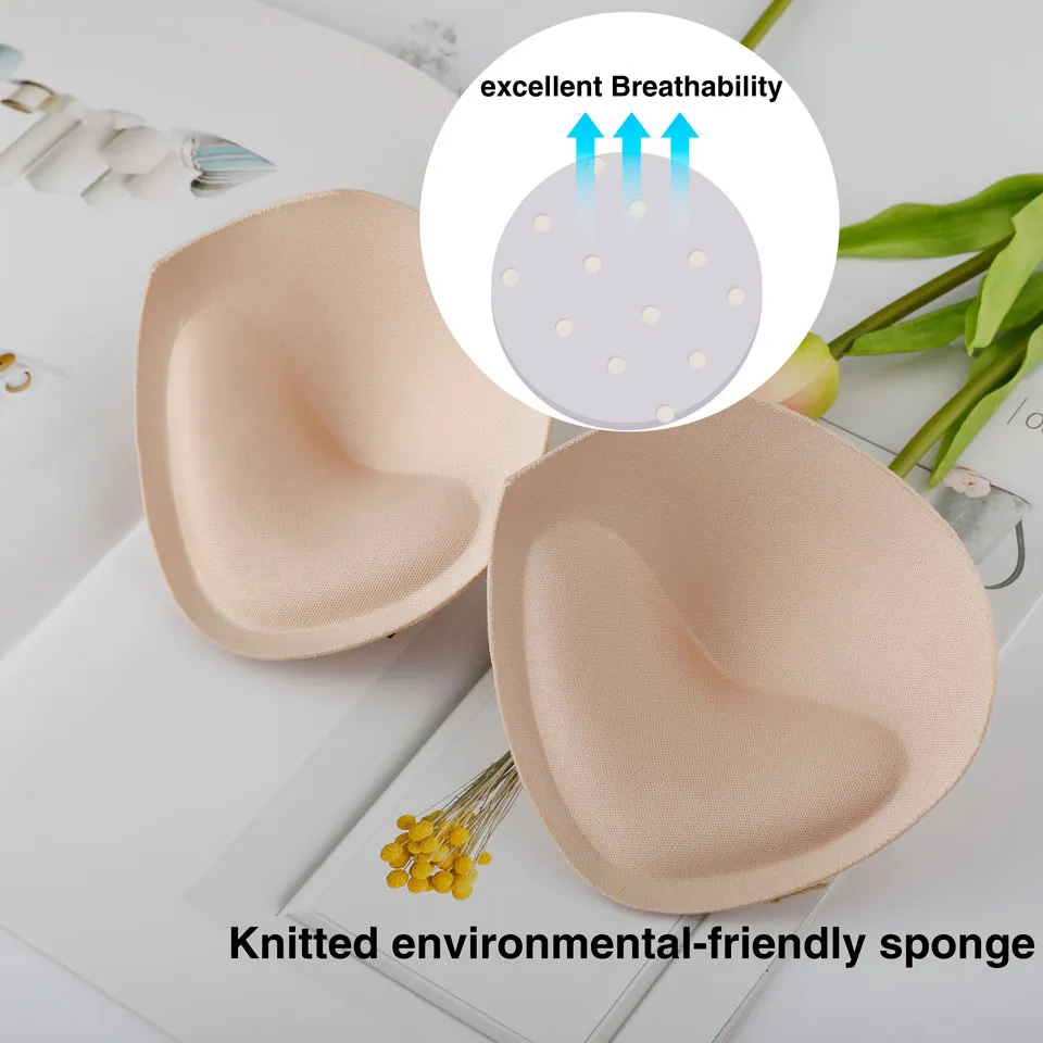 2 PCs Thick Bikini Pick Up Pad Sponge Bra Padding Insert Pads