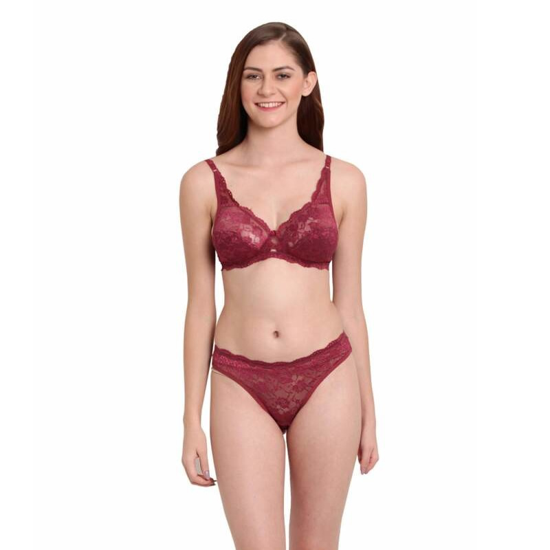 Littledesire Floral Design Transparent Bra & Panty Set, Lingerie, Bra and  Panty Sets Free Delivery India.