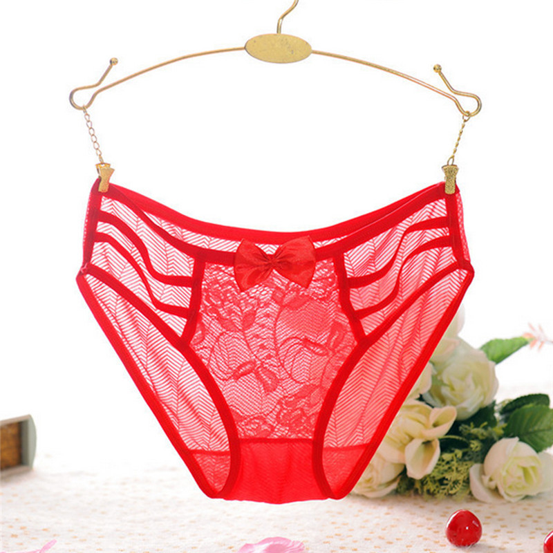 Floral Bow Transparent Lace String Panty, Lingerie, Panties Free ...