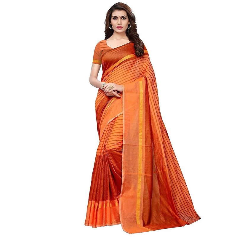 Littledesire Chanderi Woven Saree With Blouse, Ethnic Wear, Sarees Free ...