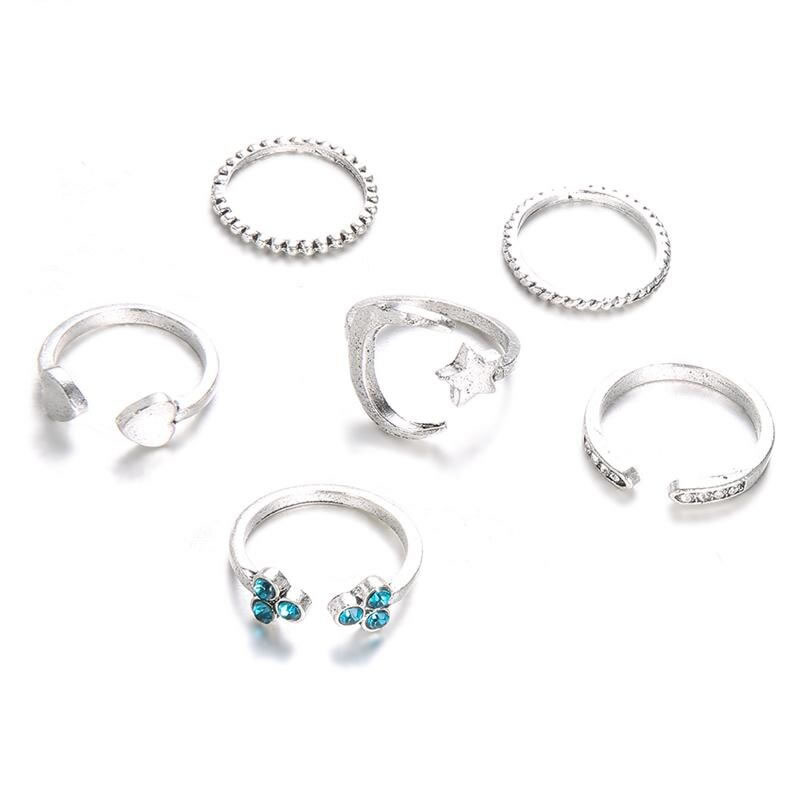 fcity.in - Yu Fashions Pearl Infinity Silver Ring Set Of 10 / Twinkling