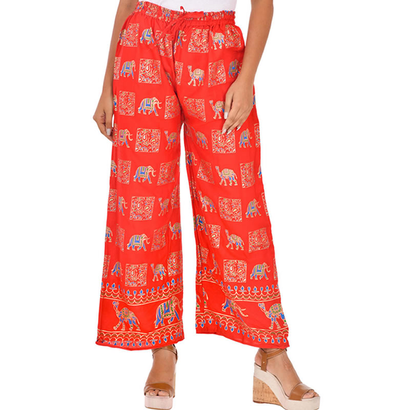 Printed Rayon Loose Fit Palazzo Pant for Women & Girls |