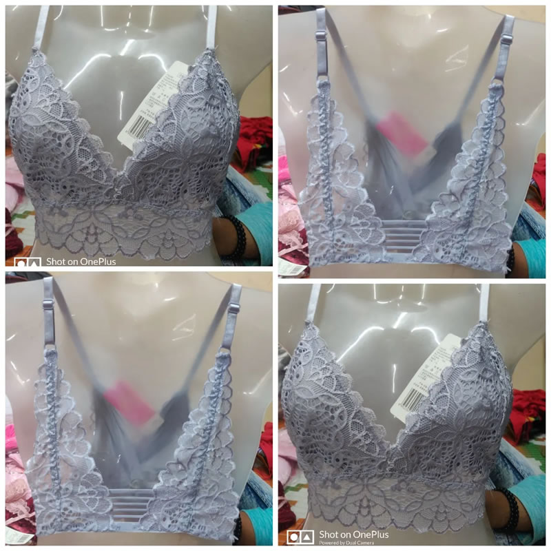 Beautiful Back Floral Lace Triangle Strappy Bralette