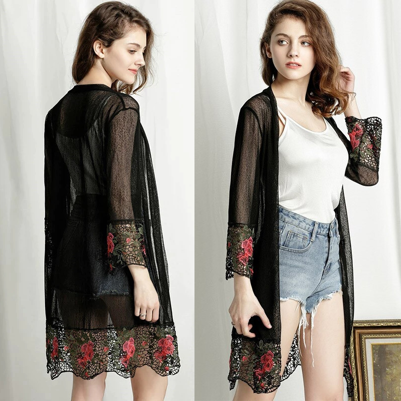 Floral Embroidered Long Sleeve Shrug , Western Wear, Jackets & Shrugs ...