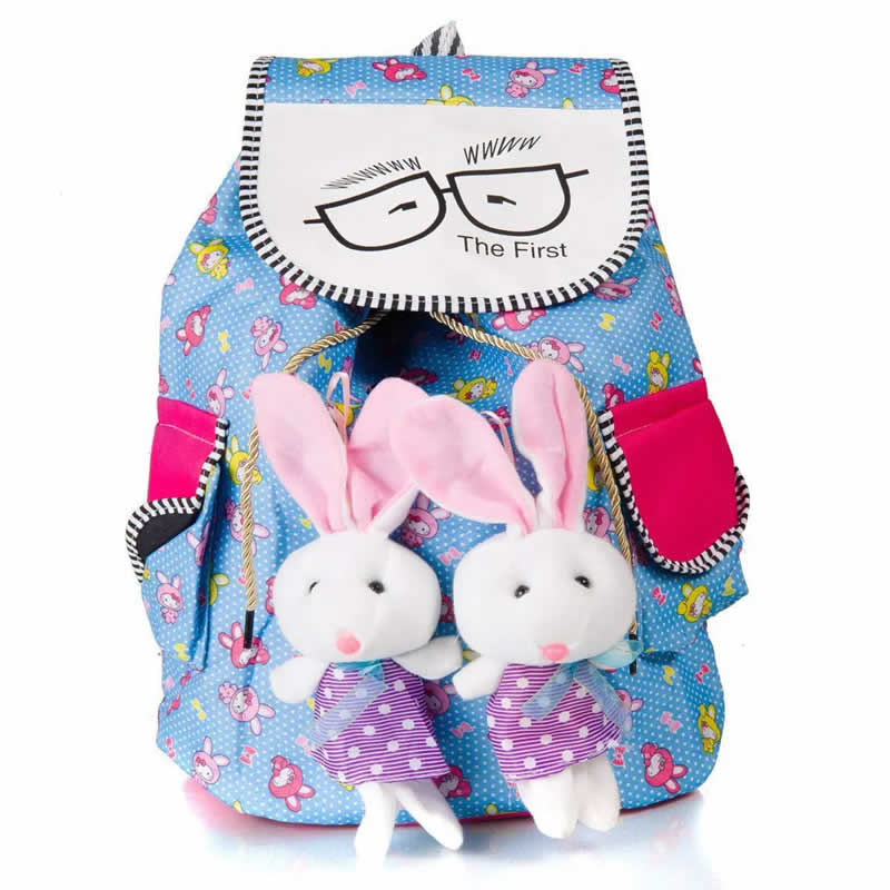 Bunnies coming out of pocket Backpack by sunny-tees