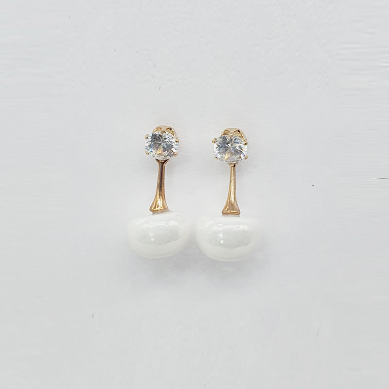 Simple Big Simulated Pearl Beads Drop Earrings, Jewellery, Earrings ...