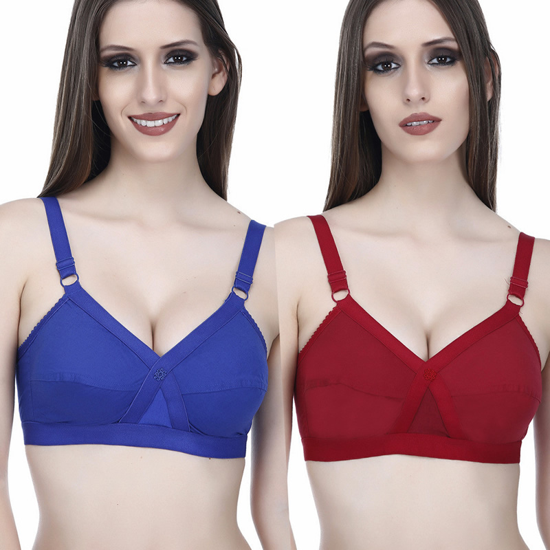 Littledesire Cotton Full Coverage Bra (Pack of 2), Lingerie, Bra Free  Delivery India.