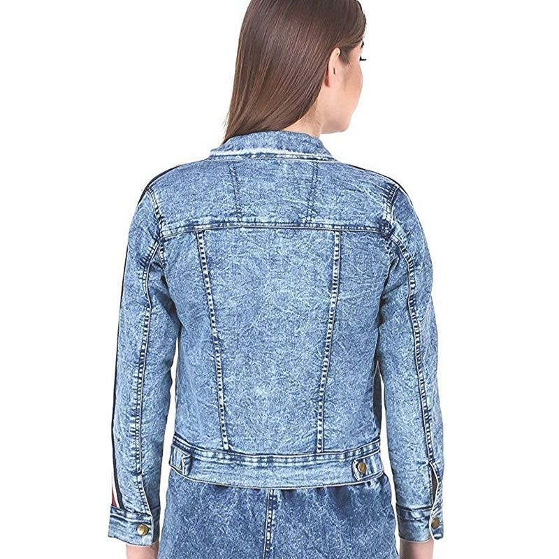 Stripes Denim Women Jacket, Western Wear, Jackets & Shrugs Free ...