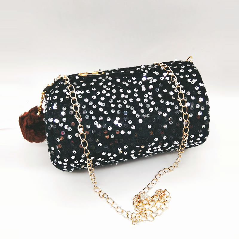 Stylish Sequins Crossbody Party Wear Barrel Bag, Bags & Wallets, Sling ...