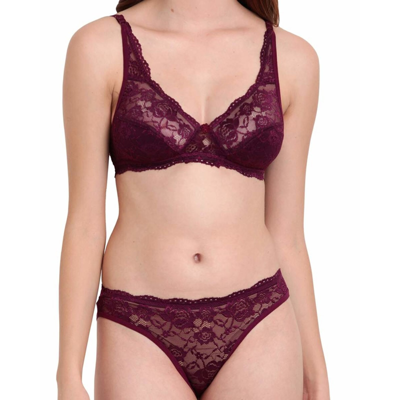 Littledesire Floral Design Transparent Bra & Panty Set, Lingerie, Bra and Panty  Sets Free Delivery India.