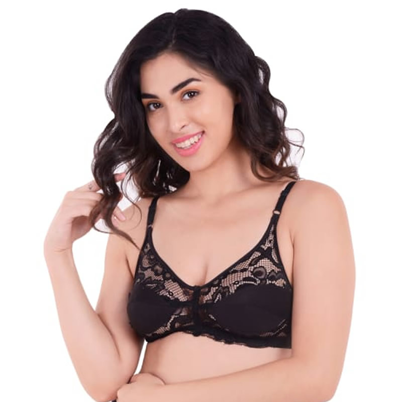 Net Solid Non Padded Plunge Bra Pack of 2, Lingerie, Bra Free Delivery  India.