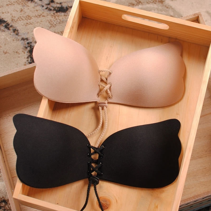 Silicone Gel Invisible Bra Self-Adhesive Stick On Push up Strapless,  Lingerie, Bra Free Delivery India.