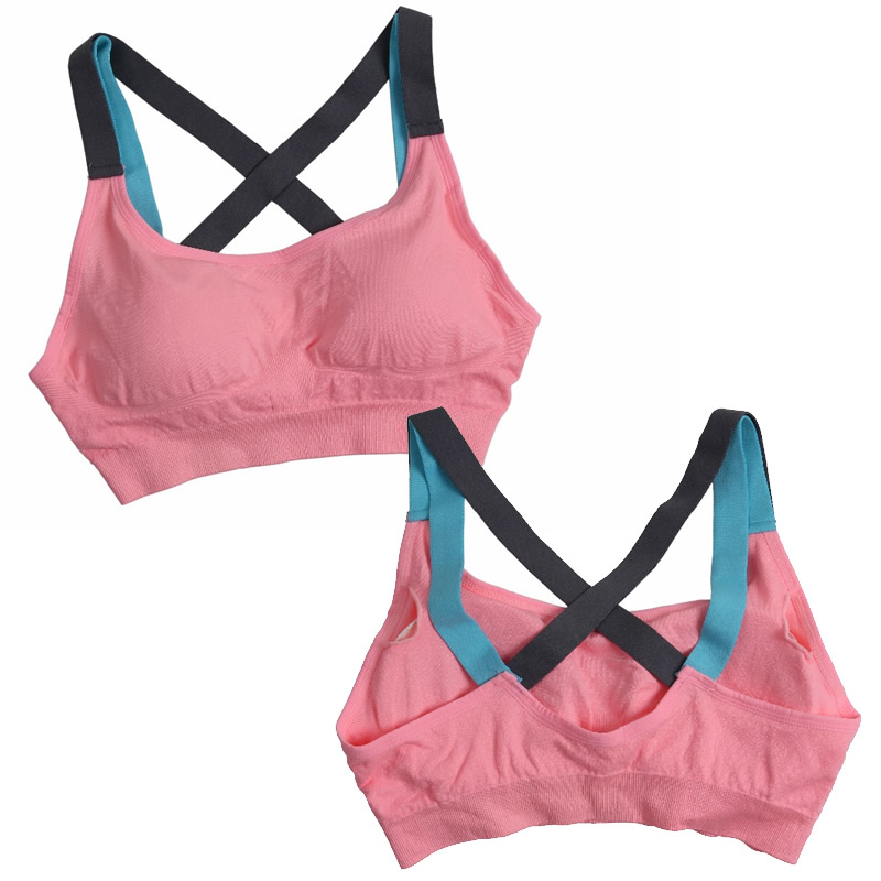 Cross strap deals sports bra