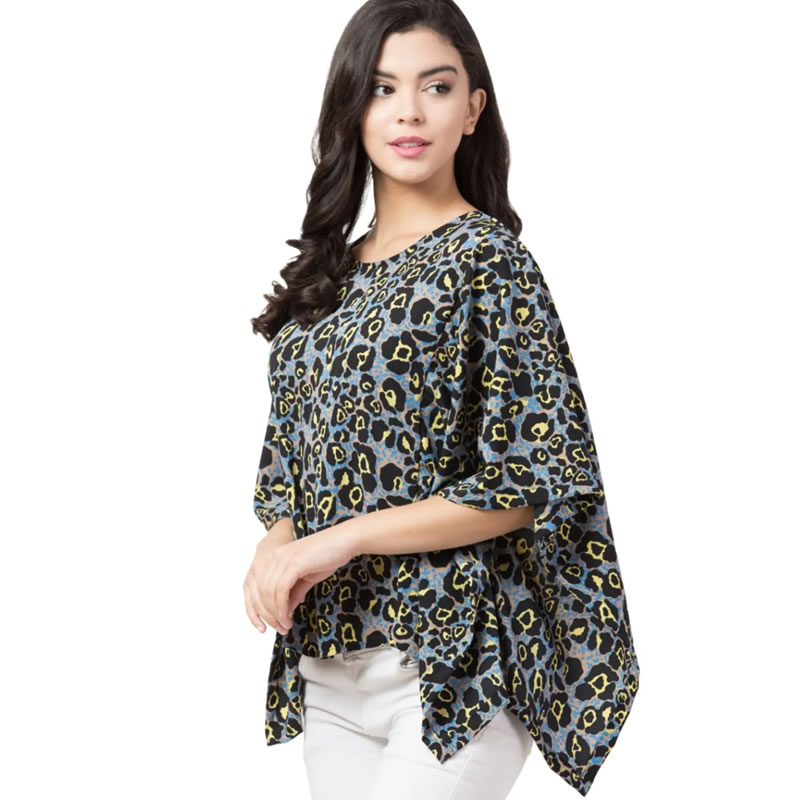 Littledesire Printed Boat Neck Kaftan Top , Western Wear, Tops Free ...