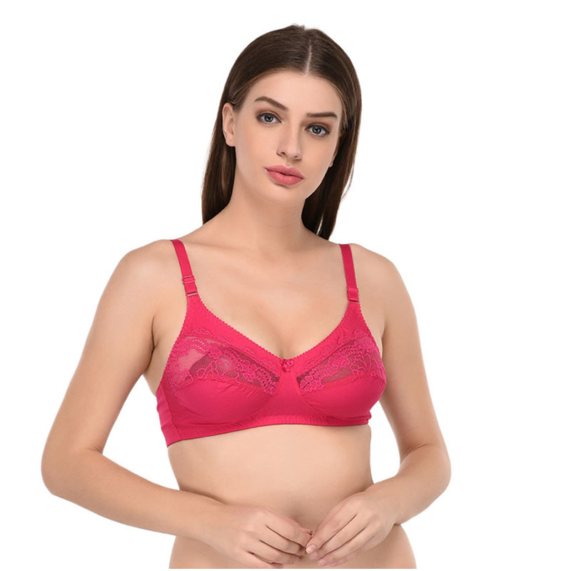 D-Cup Cotton Hosiery Full Coverage Bra (Pack of 2)