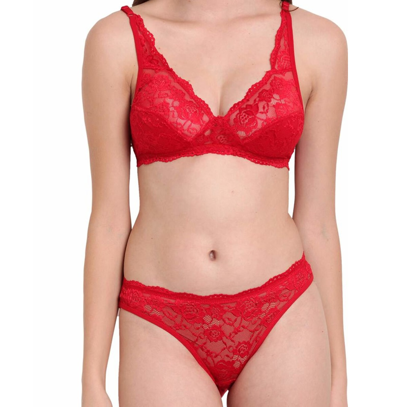 Littledesire Floral Design Transparent Bra & Panty Set, Lingerie, Bra and  Panty Sets Free Delivery India.