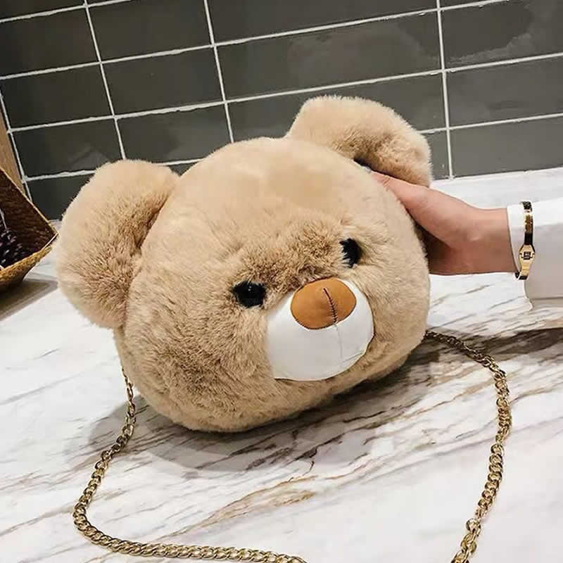 Cute Teddy Bear Soft Fluffy Sling Bag for Girls , Bags & Wallets, Sling Bags  Free Delivery India.