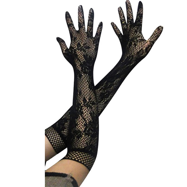 Long Hollow-Out Finger Lace Gloves, Western Wear, Socks & Gloves Free ...