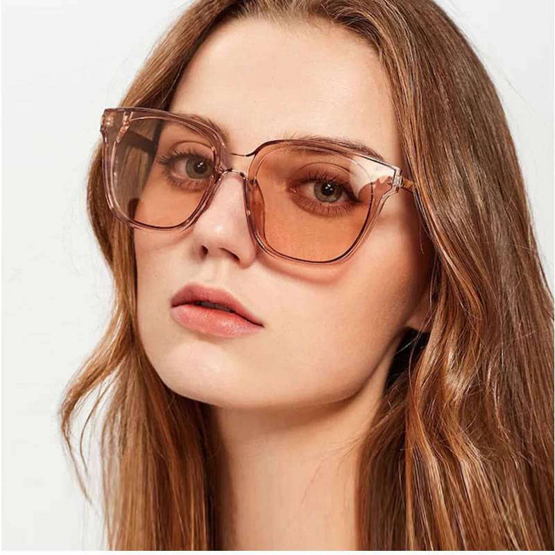 Light Brown Glass High Fashion Sunglasses, Sunglasses, Women Sunglasses ...