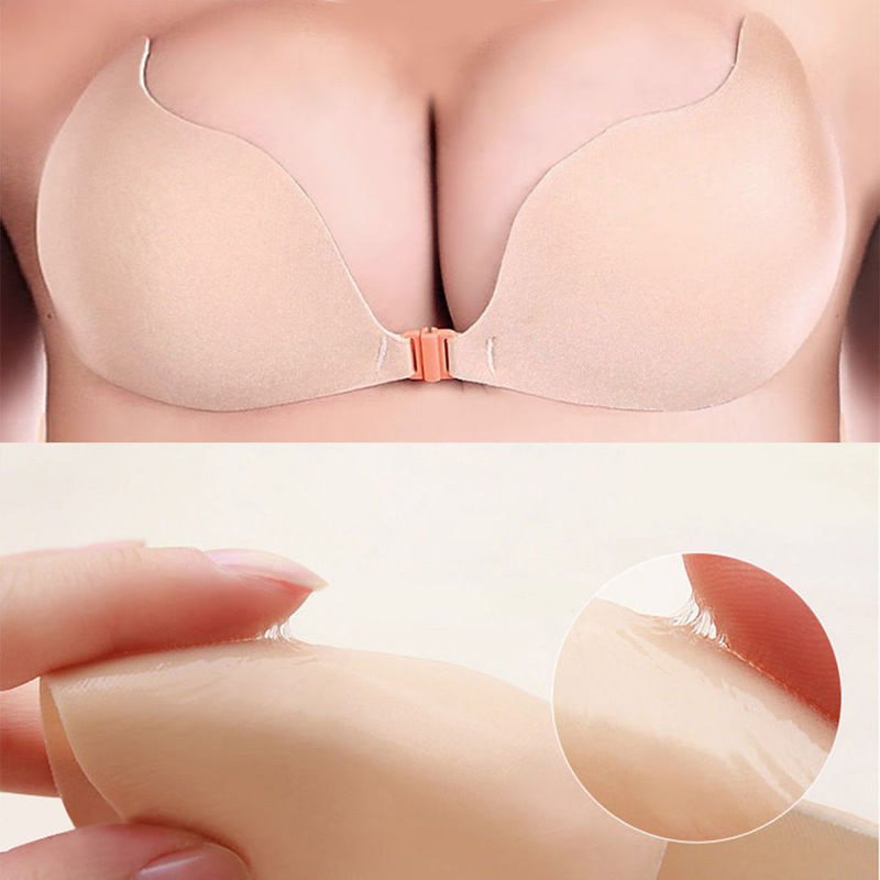 Self Adhesive Bra Seamless Strapless Push Up Silicone Sticky With