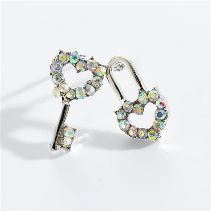Classic Crystal Heart Lock & Key Shape Earrings, Jewellery, Earrings ...