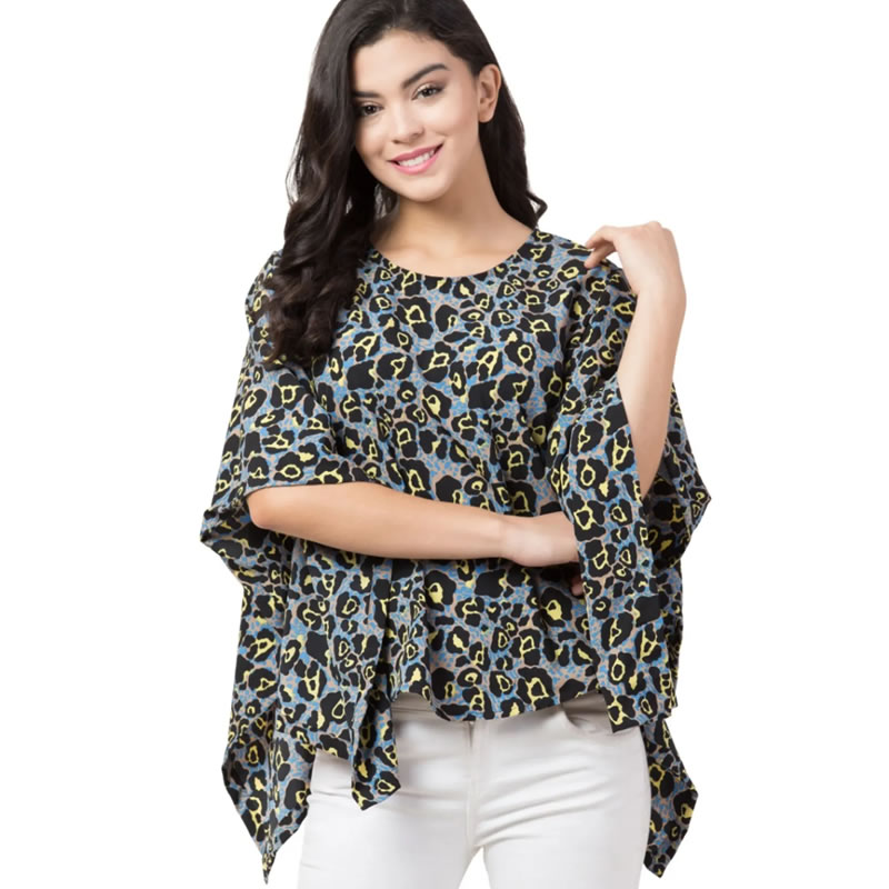 Littledesire Printed Boat Neck Kaftan Top , Western Wear, Tops Free ...