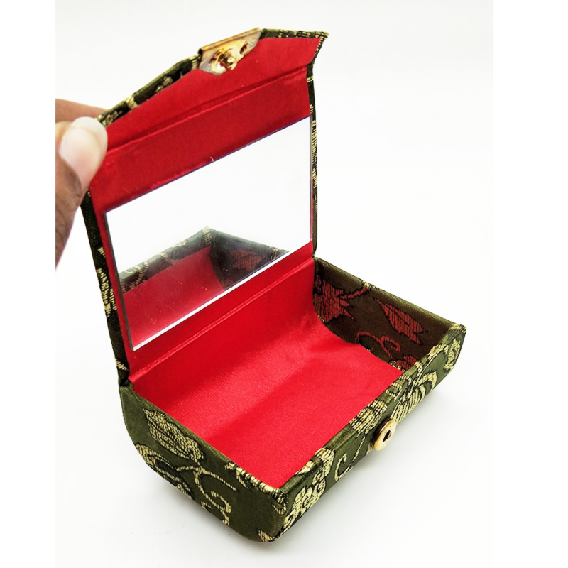 5pcs Lipstick Case Lipstick Holder Flower Design Makeup Jewelry Holder Box  Lip with Mirror - Random Color