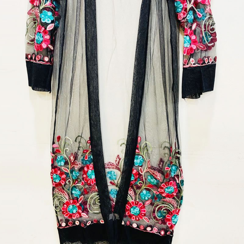 Embroidered on sale net shrug