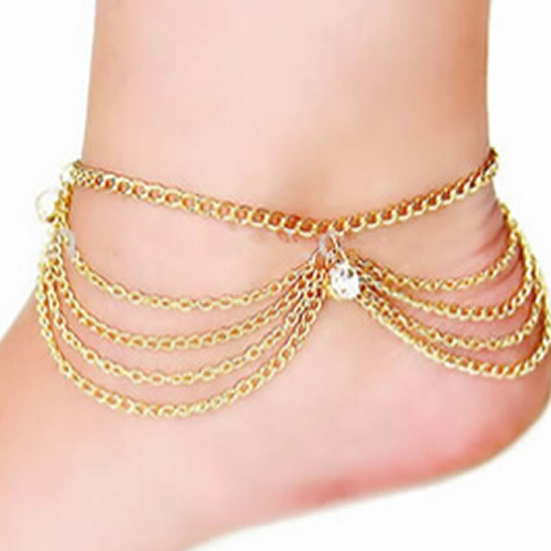 Traditional Multi Layer Chain Anklets Jewellery Payal Anklets Free Delivery India