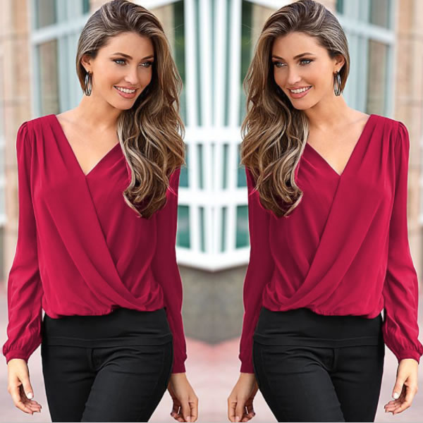 Sexy Fashion Women V-Neck Top, Western Wear, Tops Free Delivery India.