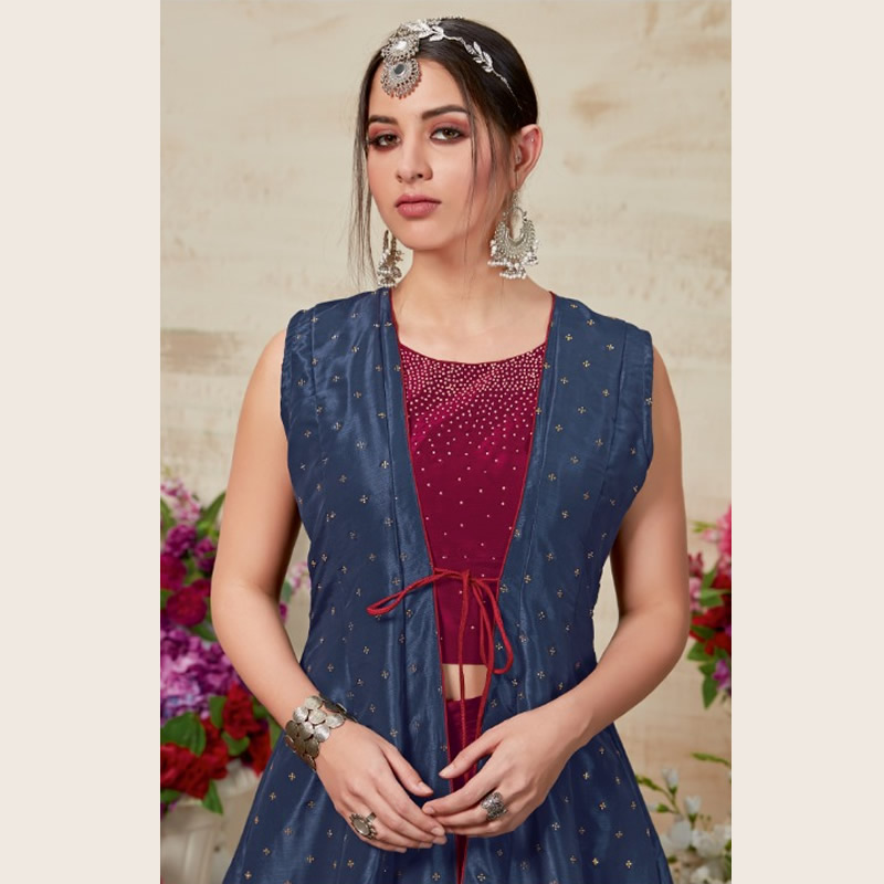 crop top dhoti pants with shrug