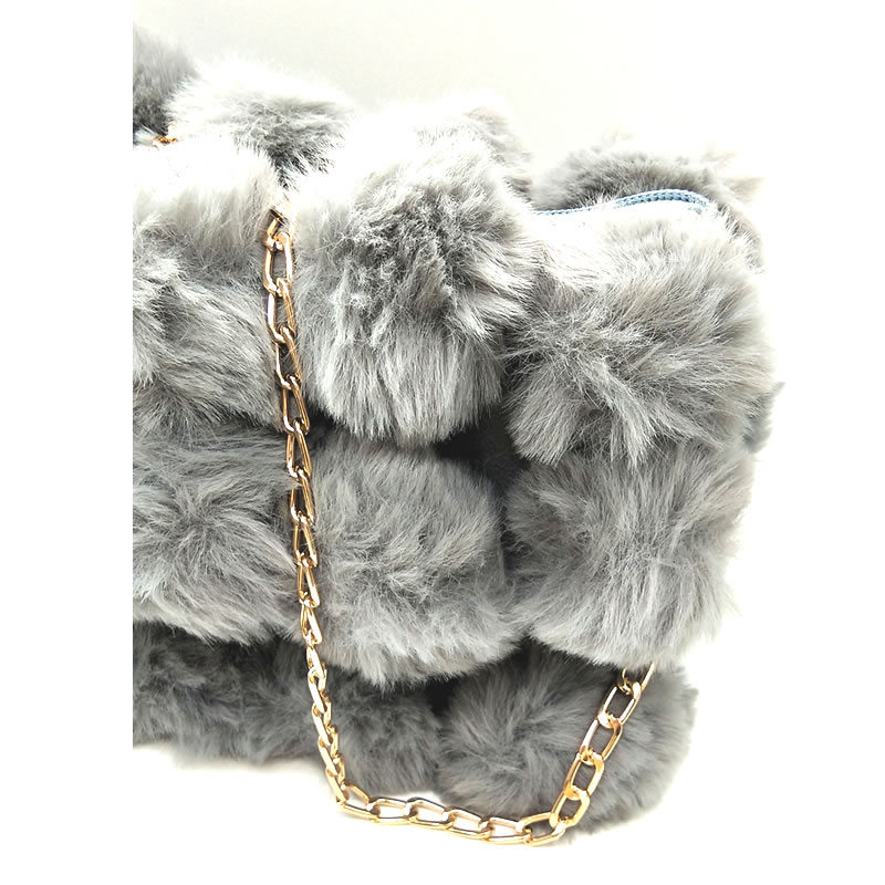 Design Fur Ball Soft Fluffy Sling Bag, Bags & Wallets, Sling Bags Free ...