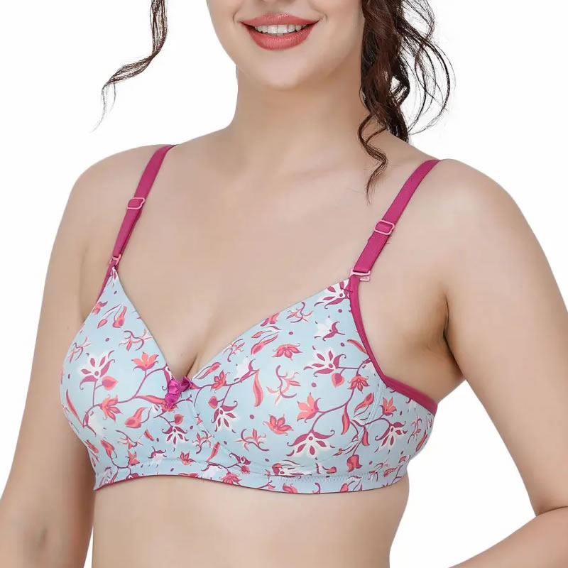 Floral Printed Full Coverage Bra