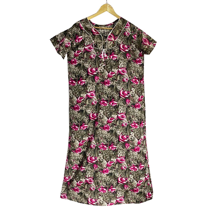 Women Floral Print Cotton Nighty, Lingerie, Cotton Nighty Free Delivery ...