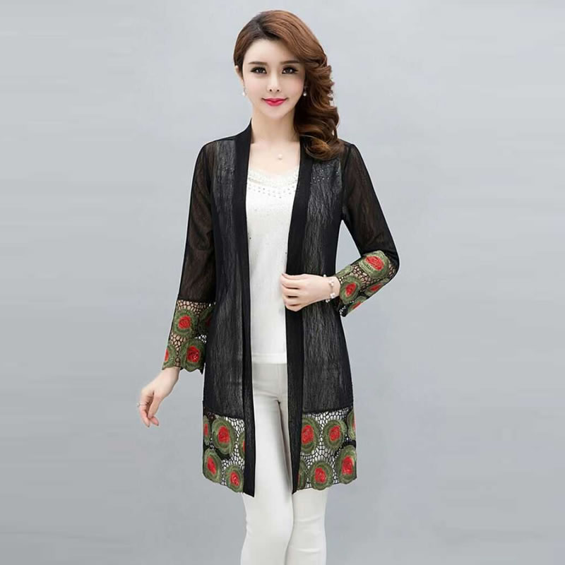 Long embroidered deals shrug