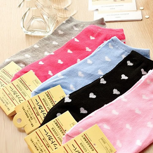 Candy Color Heart Shape Socks (3 Pair), Western Wear, Socks & Gloves ...