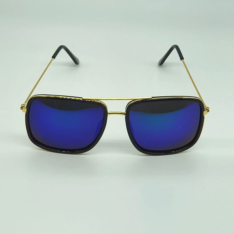 Littledesire Square Mirrored Lens Metal Frame Unisex Sunglasses ...