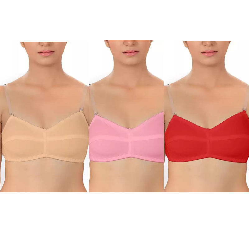 Regular Daily Wear Transparent Straps Bra (Pack of 3), Lingerie, Bra Free  Delivery India.