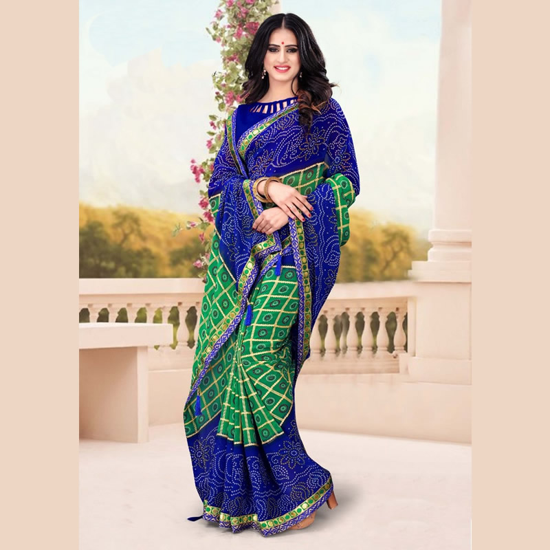 Georgette bandhani saree sale