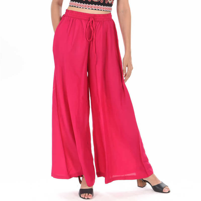 Littledesire Dark Pink Straight Palazzo With Side Pocket, Ethnic Wear ...