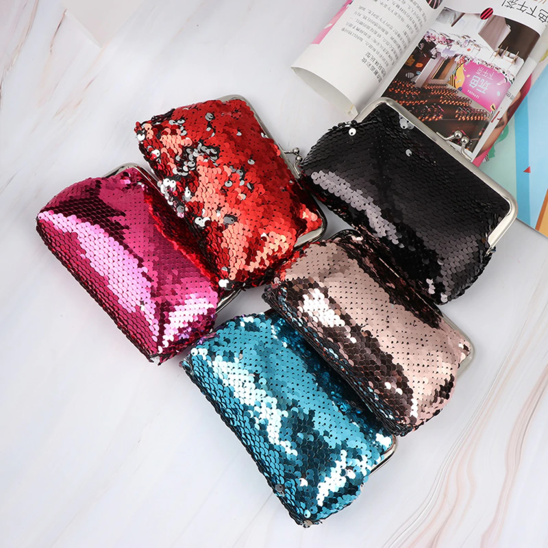 Littledesire Sequins Handy Clutch Mini Wallet 2 Pcs- 4.5 inch, Bags ...