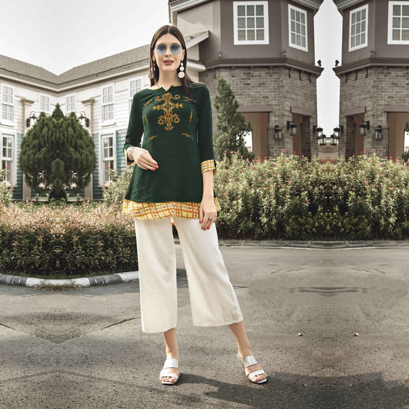 Buy Jaipur Kurti Off-White Embroidered Culottes for Women Online @ Tata CLiQ