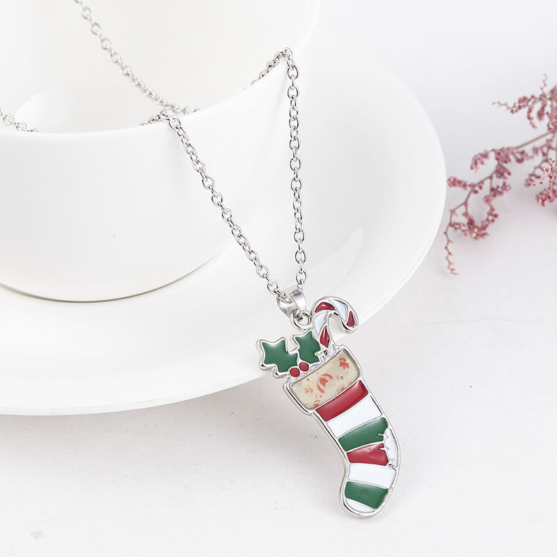 Christmas Tree Santa Claus Snowman Pendant Necklace , Jewellery 