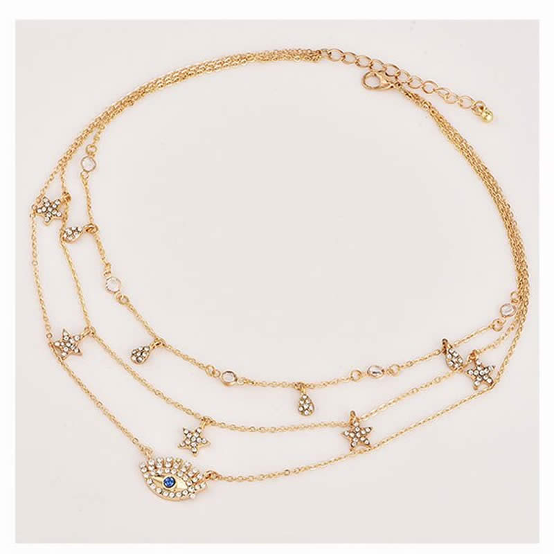Star Eye Crystal Charm Choker Necklace , Jewellery, Necklace Free ...