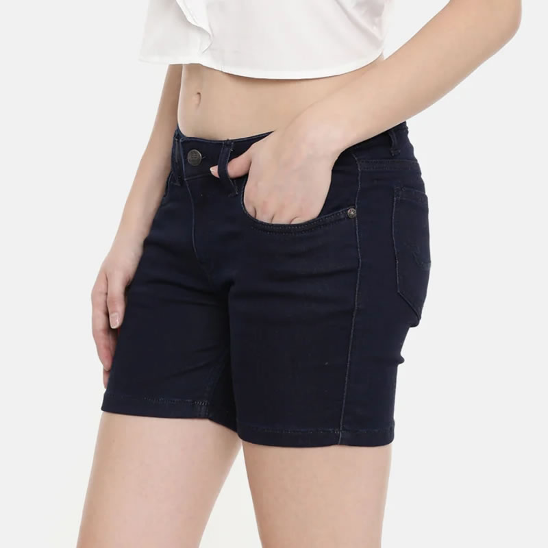 Mid rise black shorts 2025