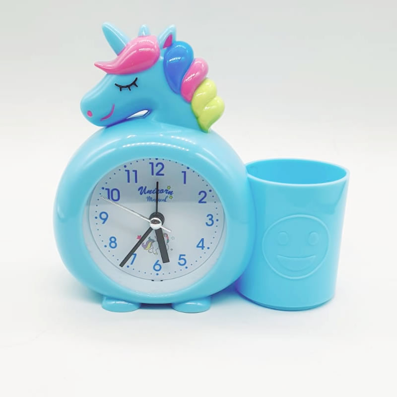 Portable Home Outdoor Lovely Cartoon Dial Number Round Desk Alarm Clock Deco Hot 