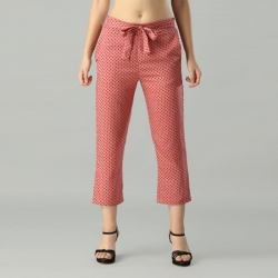 Polka Dots Print Crepe Palazzo Pants