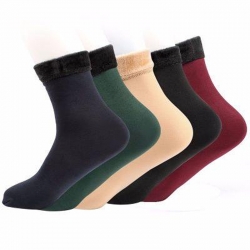 Thermal Soft Faux Fur Women Winter Warm Thumb Socks 5 Pairs